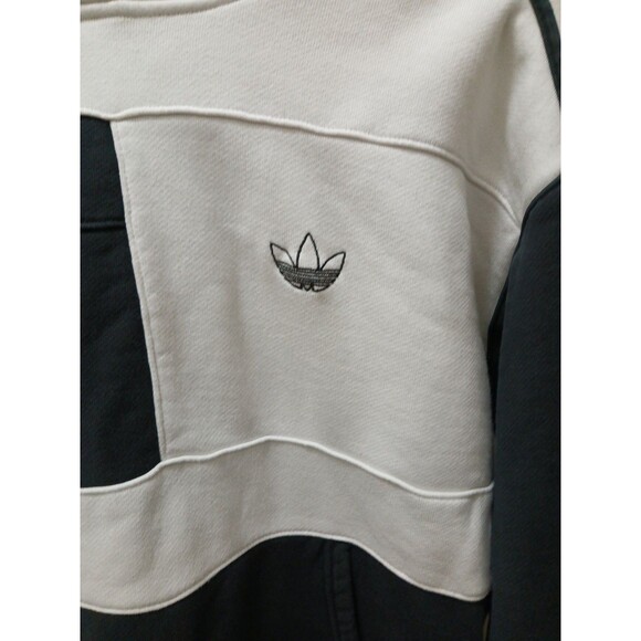 Adidas Original Asymmetrical Block Hooded Sweatshirt White/Black Womens Small - Picture 4 of 16